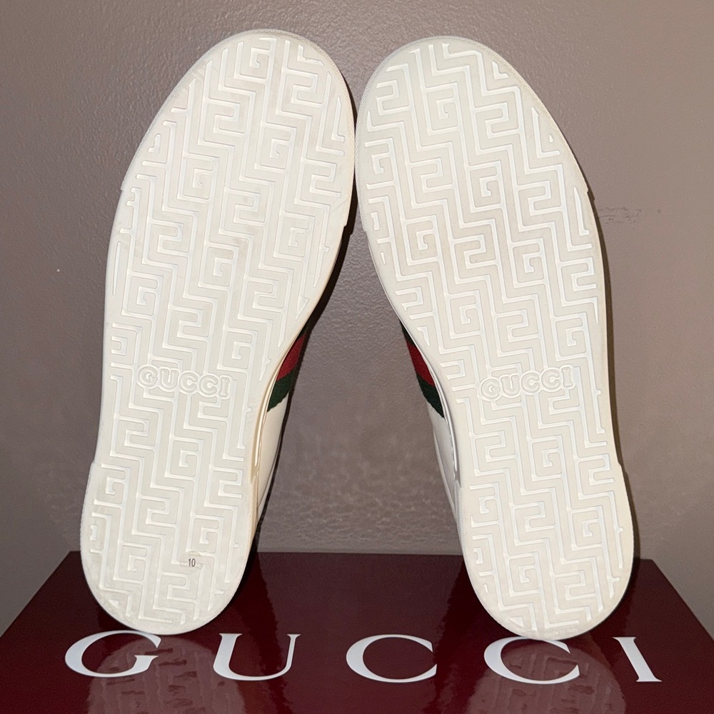 Men’s Gucci Ace Lace-Up Web Sneaker - Picture 4 of 12